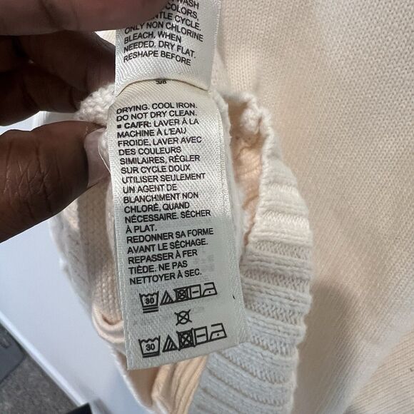 Men's Goodthreads Cardigan Sweater XL Button Up Ivory 100% Cotton grandpa - Picture 4 of 6